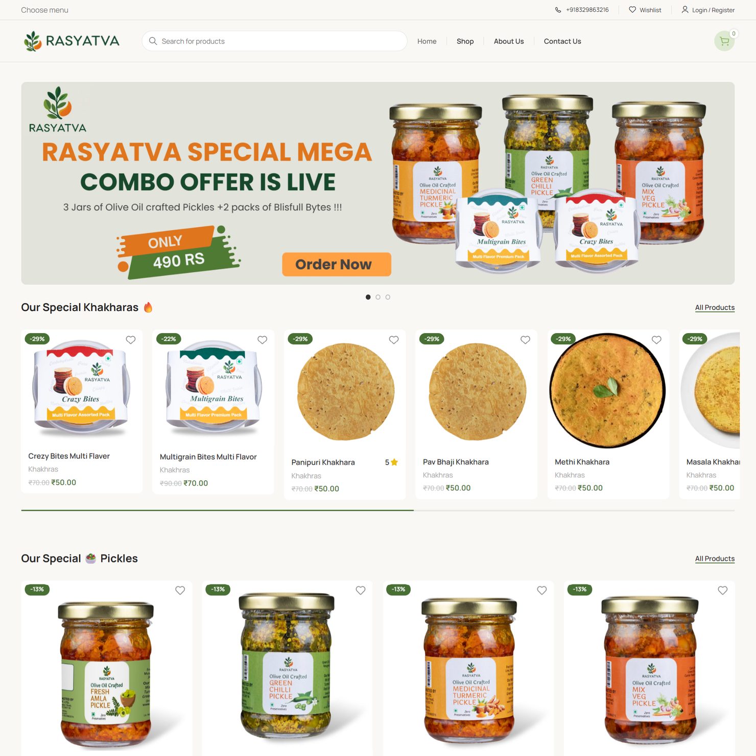 Rasyatva Foods project by Zonovva Creative