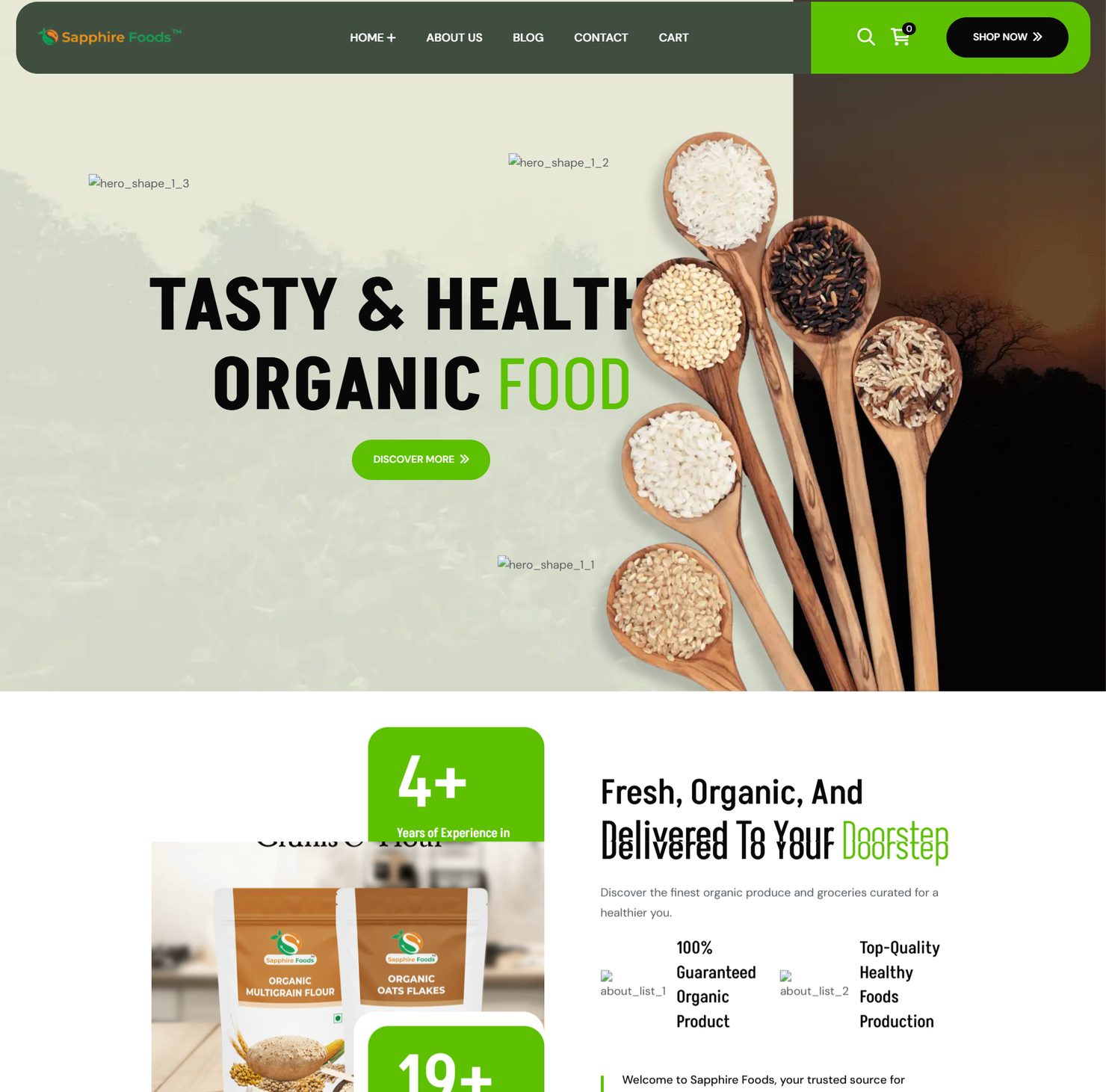 Sapphire Foods project by Zonovva Creative