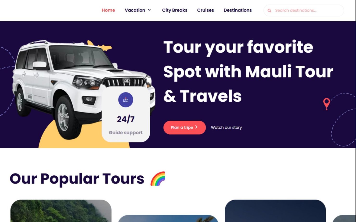 Mauli Tour & Travels project by Zonovva Creative