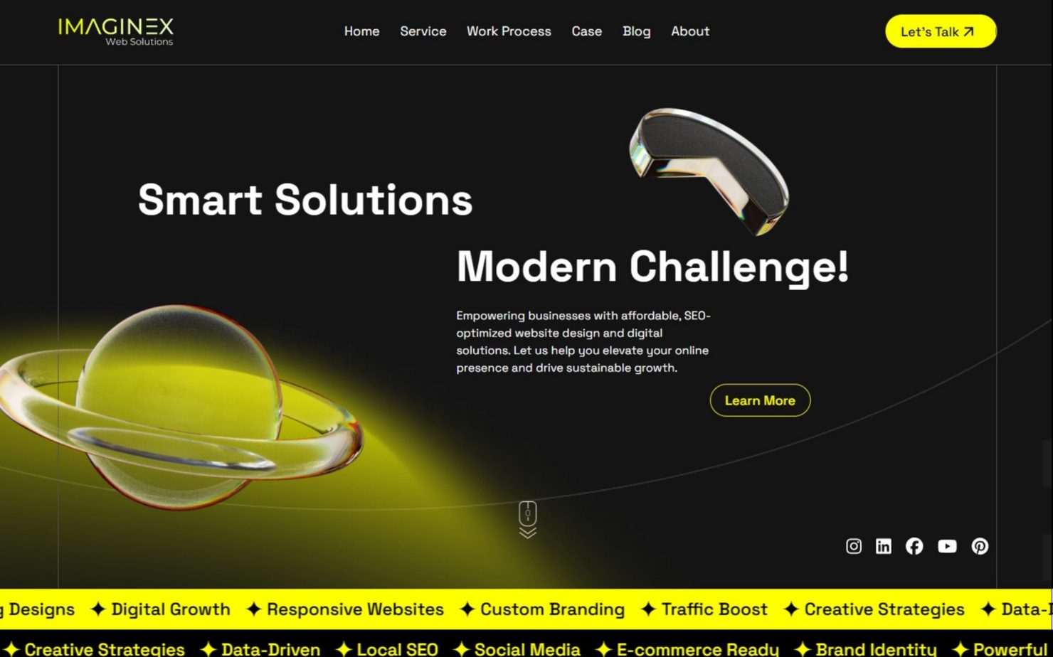 Imaginex Web Solutions project by Zonovva Creative