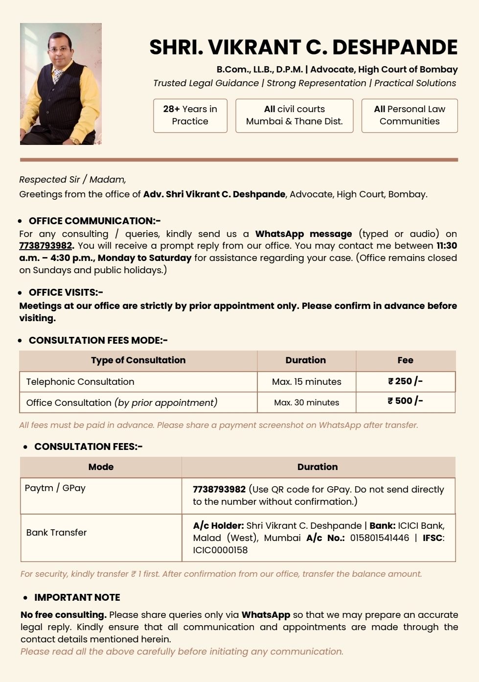 Vikrant C. Deshpande project by Zonovva Creative